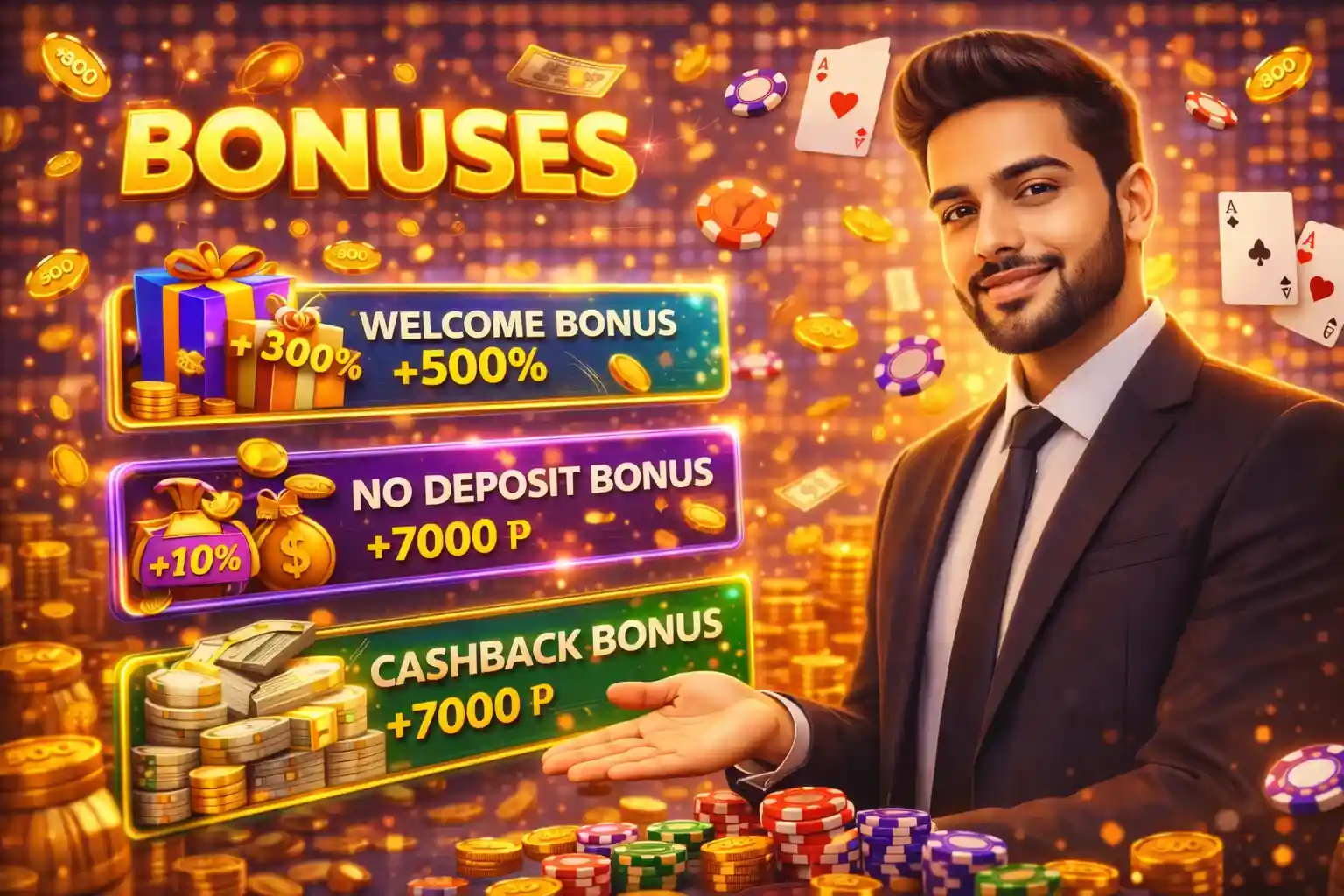 Online casino bonuses in Bangladesh with welcome offers and poker chips